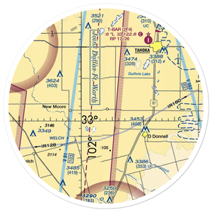 L P Askew Farms Airport (00XS) VFR Sectional Sticker (30 mile)