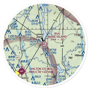 Ware Island Airport (01AL) VFR Sectional Sticker (20 mile)