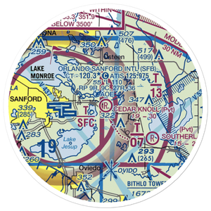 Cedar Knoll Flying Ranch Airport (01FL) VFR Sectional Sticker (20 mile)
