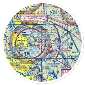 Cedar Knoll Flying Ranch Airport (01FL) VFR Sectional Sticker (30 mile)