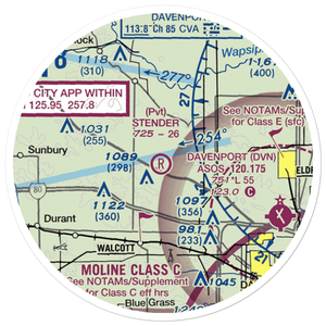 Stender Airport (01IA) VFR Sectional Sticker (20 mile)