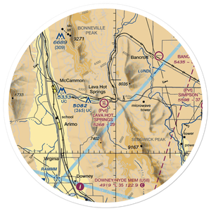Lava Hot Springs Airport (01ID) VFR Sectional Sticker (30 mile)