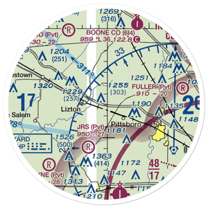 Myers Field (01II) VFR Sectional Sticker (20 mile)