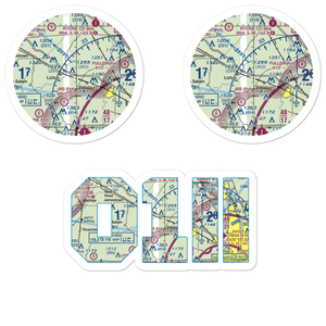 Myers Field (01II) VFR Sectional Sticker Pack