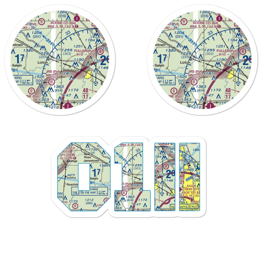 Myers Field (01II) VFR Sectional Sticker Pack 