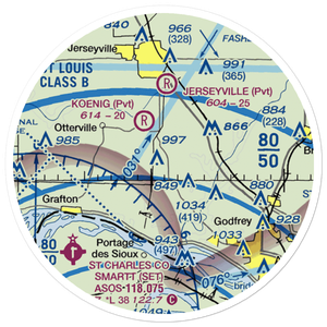 William E. Koenig Airport (01IS) VFR Sectional Sticker (20 mile)