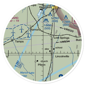 Flying N Ranch Airport (01KS) VFR Sectional Sticker (20 mile)