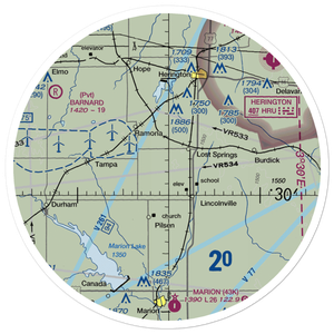 Flying N Ranch Airport (01KS) VFR Sectional Sticker (30 mile)