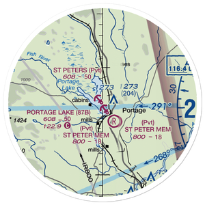 Saint Peter's Seaplane Base (01ME) VFR Sectional Sticker (20 mile)