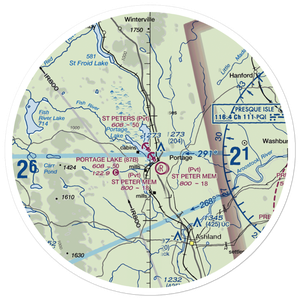 Saint Peter's Seaplane Base (01ME) VFR Sectional Sticker (30 mile)