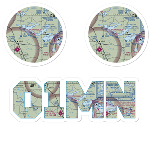 Barnes Seaplane Base (01MN) VFR Sectional Sticker Pack