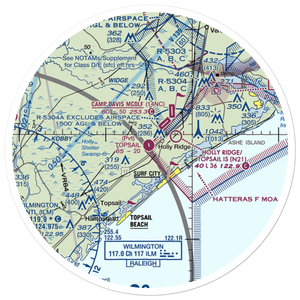 Topsail Airpark (01NC) VFR Sectional Sticker (30 mile)