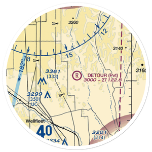 Detour Airport (01NE) VFR Sectional Sticker (20 mile)
