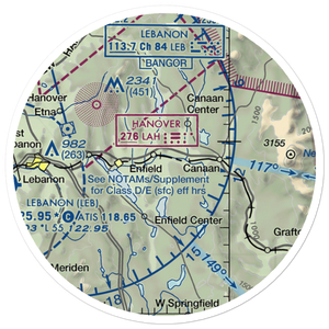 Moore Airfield (01NH) VFR Sectional Sticker (20 mile)