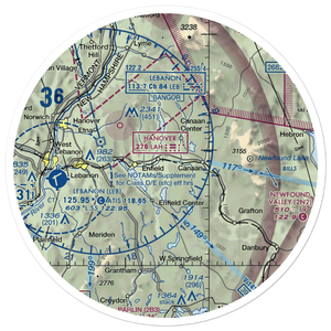 Moore Airfield (01NH) VFR Sectional Sticker (30 mile)