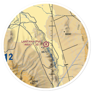 Lantana Ranch Airport (01NV) VFR Sectional Sticker (20 mile)