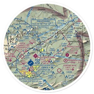 Bierly(Personal Use) Airport (01PN) VFR Sectional Sticker (30 mile)