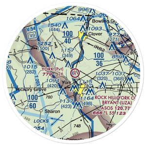York Airport (01SC) VFR Sectional Sticker (20 mile)