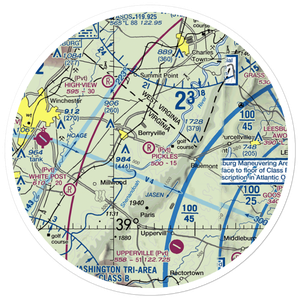Pickles Airport (01VA) VFR Sectional Sticker (30 mile)