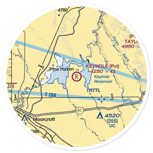 Keyhole Airport (01WY) VFR Sectional Sticker (20 mile)