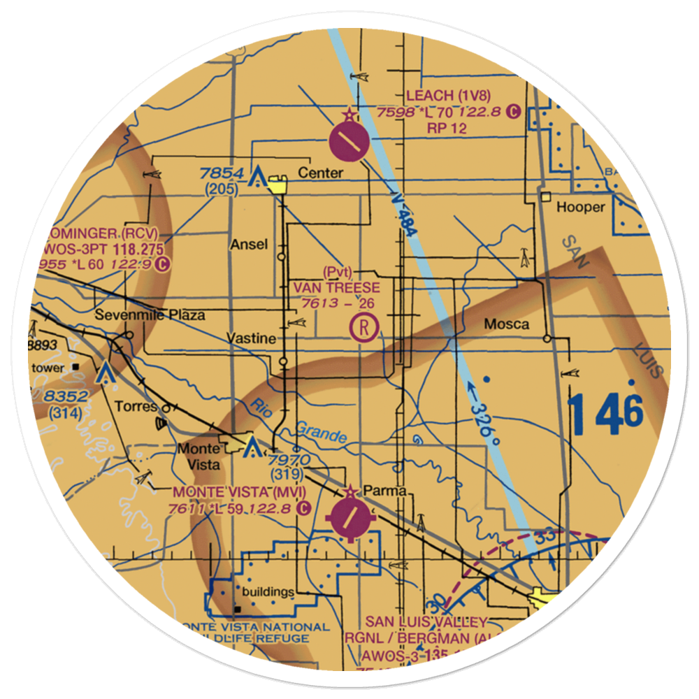 Mc Cullough Airport (02CO) VFR Sectional Sticker (30 mile) 