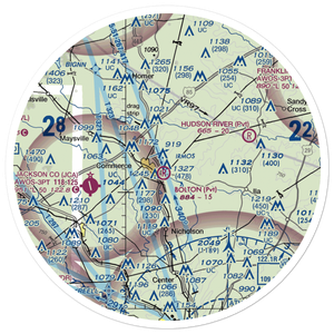 Doug Bolton Field (02GA) VFR Sectional Sticker (30 mile)