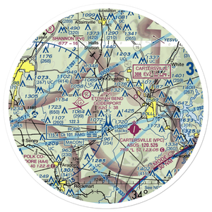 Etowah Fields Airport (02GE) VFR Sectional Sticker (30 mile)