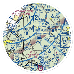 Garner Field (02MD) VFR Sectional Sticker (20 mile)