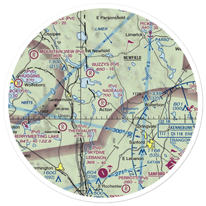 Nadeau's Airfield (02ME) VFR Sectional Sticker (30 mile)