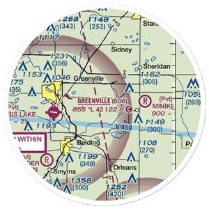 Fairplains Airpark (02MI) VFR Sectional Sticker (20 mile)