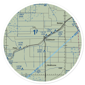 Greenbush Municipal Airport (02MN) VFR Sectional Sticker (30 mile)