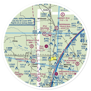 Troy Airpark (02MO) VFR Sectional Sticker (30 mile)