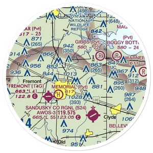 Zimmerman Airport (02OH) VFR Sectional Sticker (20 mile)