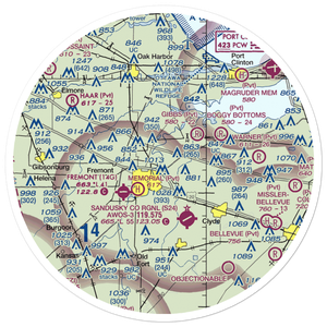 Zimmerman Airport (02OH) VFR Sectional Sticker (30 mile)