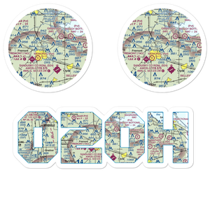 Zimmerman Airport (02OH) VFR Sectional Sticker Pack