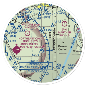 Murtha Airport (02OI) VFR Sectional Sticker (20 mile)