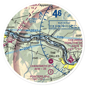 Rowena Dell Airport (02OR) VFR Sectional Sticker (20 mile)