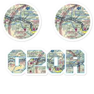 Rowena Dell Airport (02OR) VFR Sectional Sticker Pack