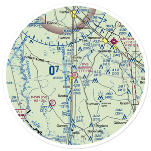 Harpers Airport (02SC) VFR Sectional Sticker (30 mile)