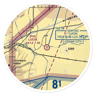 Lucin Airport (02UT) VFR Sectional Sticker (20 mile)