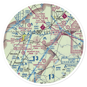 The Greenhouse Airport (02VA) VFR Sectional Sticker (30 mile)