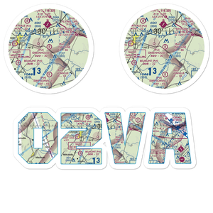 The Greenhouse Airport (02VA) VFR Sectional Sticker Pack