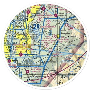 Cawleys South Prairie Airport (02WA) VFR Sectional Sticker (30 mile)
