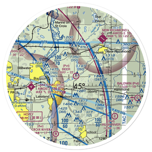 Beer Airport (02WI) VFR Sectional Sticker (30 mile)