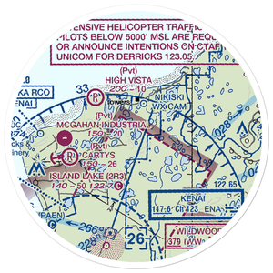 Joe Clouds Seaplane Base (03AK) VFR Sectional Sticker (20 mile)