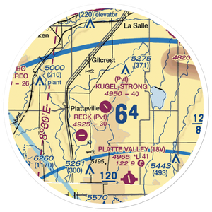 Kugel-Strong Airport (03CO) VFR Sectional Sticker (20 mile)