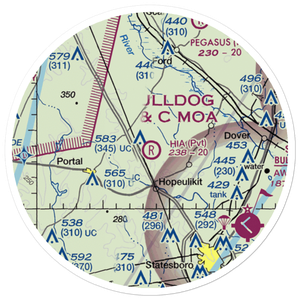 HIA Airport (03GA) VFR Sectional Sticker (20 mile)