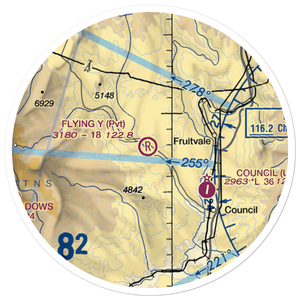 Flying Y Ranch Airport (03ID) VFR Sectional Sticker (20 mile)