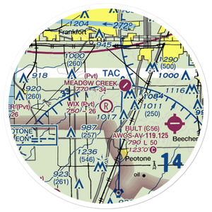 Wix Airport (03IL) VFR Sectional Sticker (20 mile)