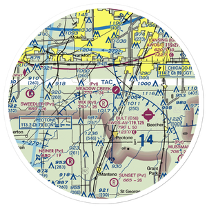 Wix Airport (03IL) VFR Sectional Sticker (30 mile)